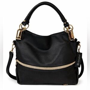 Dasein Black and Gold Shoulder Bag NWT